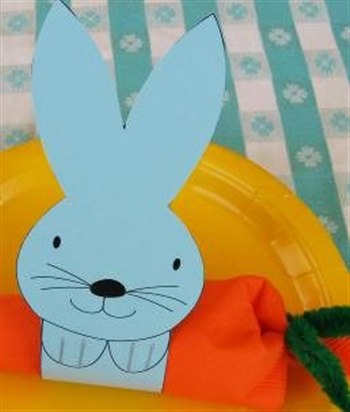 Бумажный кролик для пасхального декора своими руками