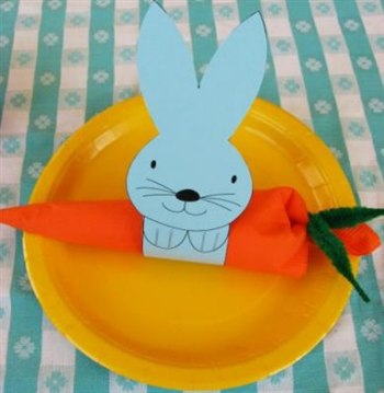 Бумажный кролик для пасхального декора своими руками
