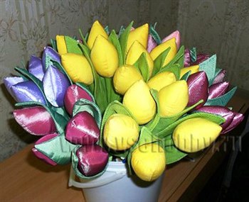 Тюльпаны из ткани своими руками своими руками