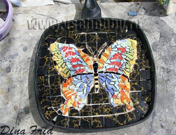 Бабочка (обратная мозаика) своими руками