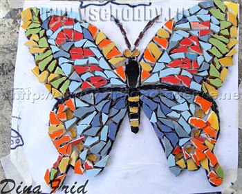Бабочка (обратная мозаика) своими руками