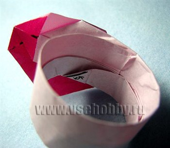 Кольцо с сердечком для любимой в технике оригами своими руками
