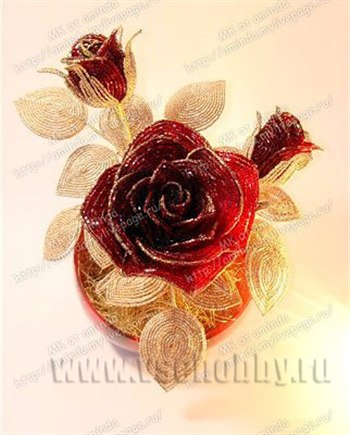 Бисерная композиция из роз (мастер-класс) своими руками
