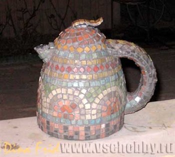 Мозаичный чайник своими руками